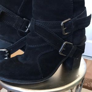 Zara black suede boots